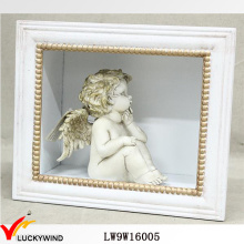 Vente en gros Vintage White Wall Art Shadow Box Frame